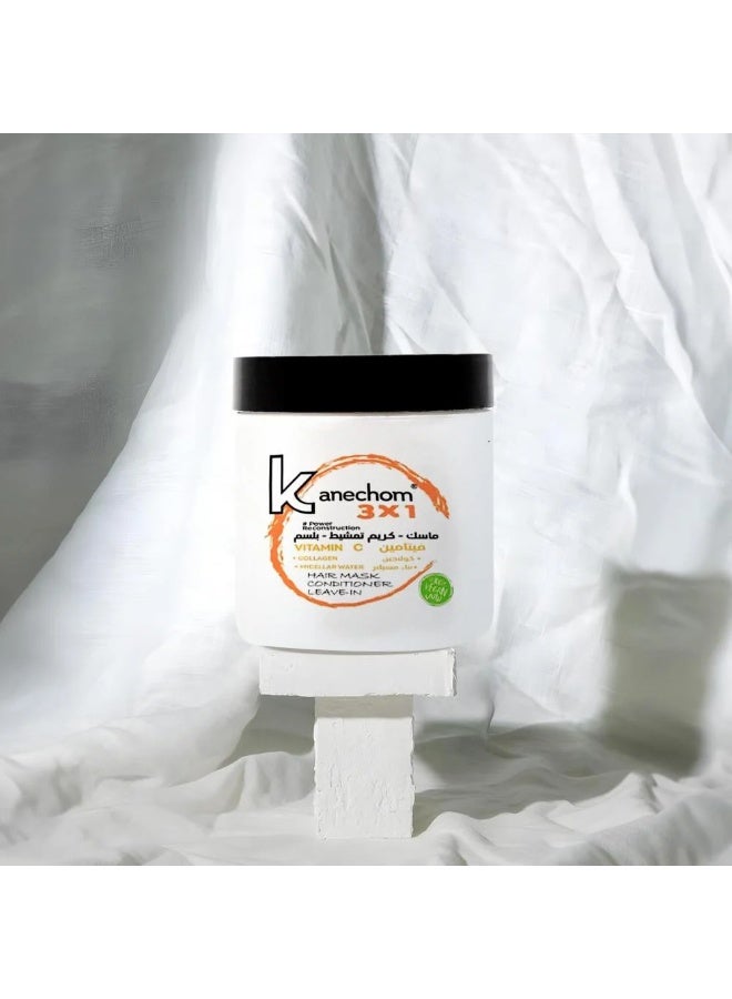 Kanechom 3 in 1 Mask Comb Cream and Vitamin C Conditioner 500 ml - Image 4